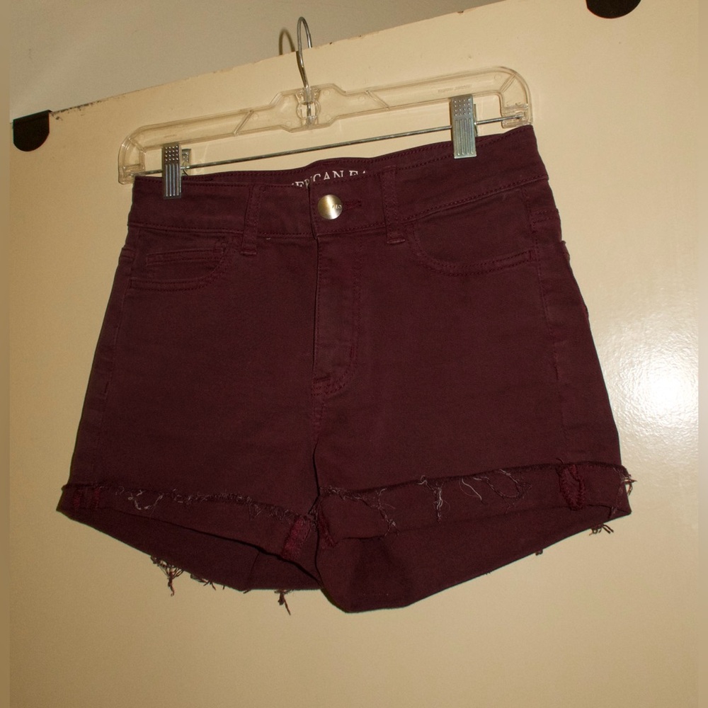 American Eagle Outfitters Dark Red Jean Shorts